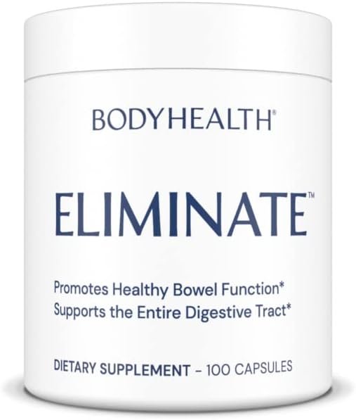 BodyHealth Intestinal Cleanse - Eliminate, Colon Cleanser Detox, Gentle Laxative Pills and Bowel Flush Constipation Relief for Adults, Body Cleanse for Colon Health and Clean Gut (100 Capsules)