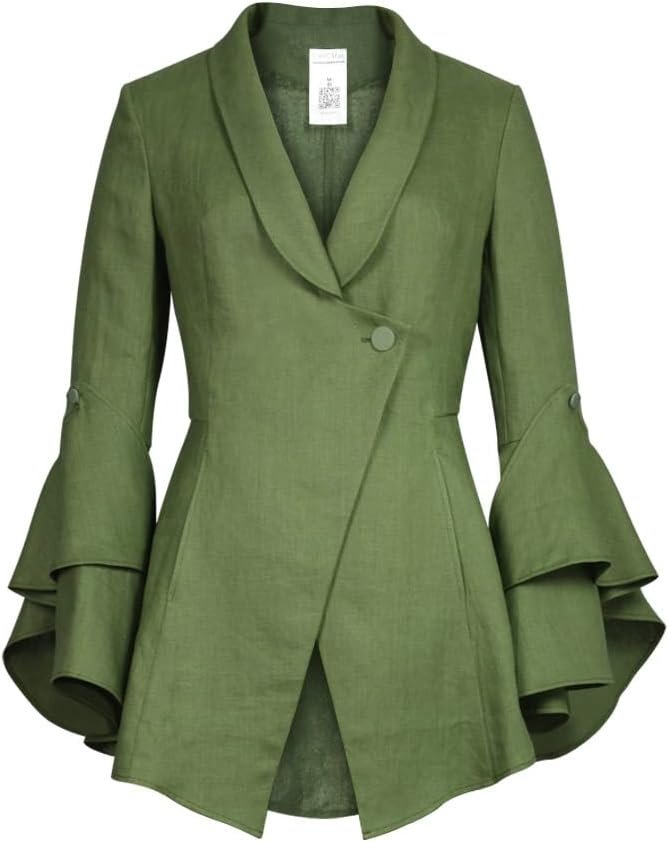 CHIC STAR Womens Linen Jacket Blazer