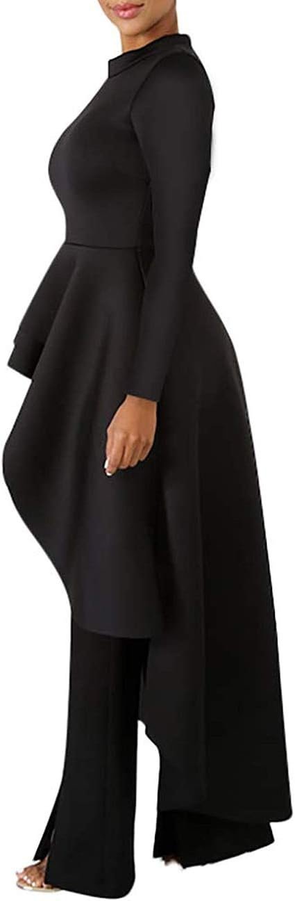 Lrady Womens Casual Shirt Dress High Low Ruffle Blouse Asymmetrical Peplum Tops Long Tunic Dresses 5 Lrady Womens Casual Shirt Dress High Low Ruffle Blouse Asymmetrical Peplum Tops Long Tunic Dresses - Image 5