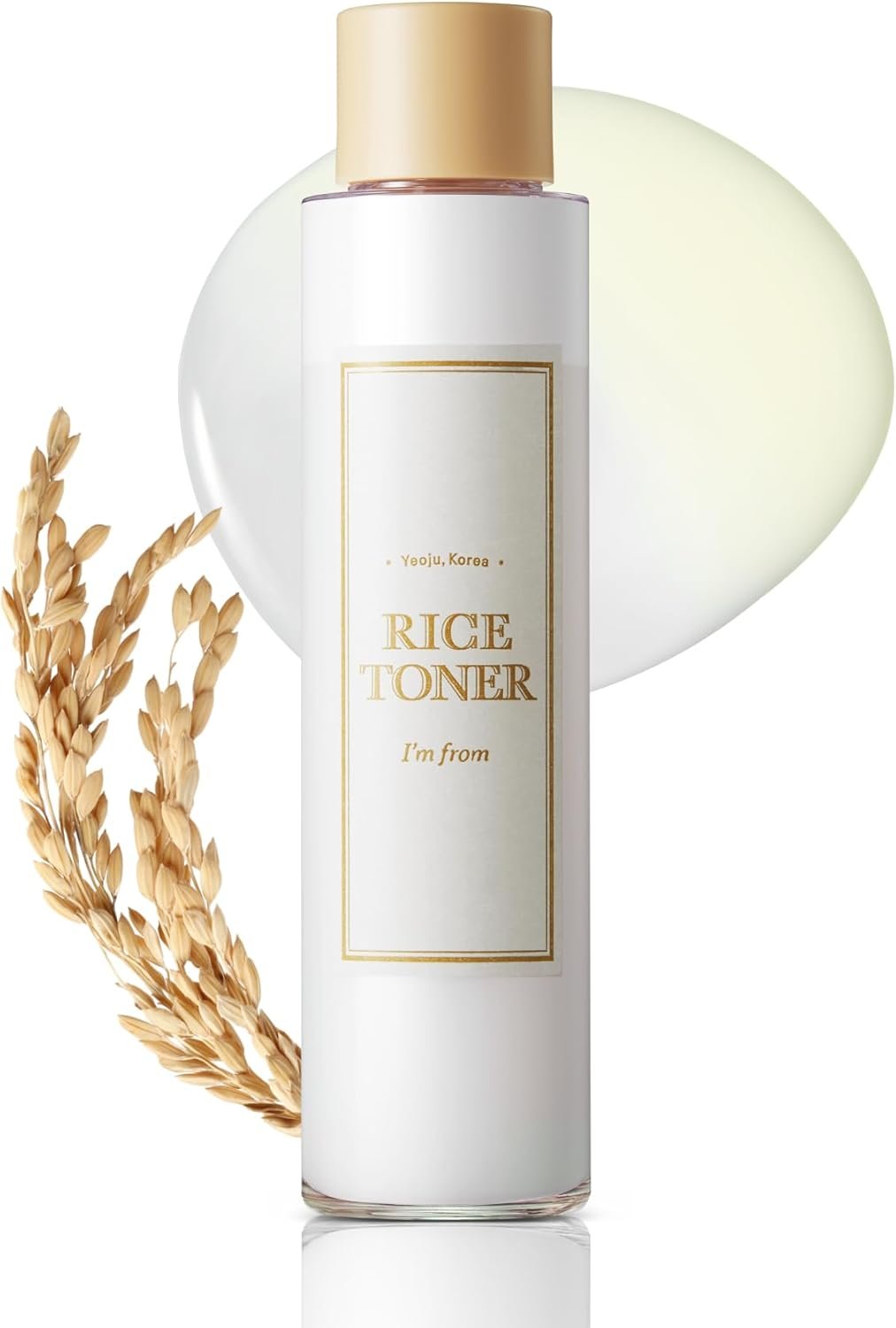 I'm from Rice Toner, Milky Toner for Glowing Skin, 77.78% Korean Rice, Glow Essence with Niacinamide, Hydrating for Dry, Dull, Combination Skin, Vegan, Fragrance Free, Glass Skin 5.07 Fl Oz