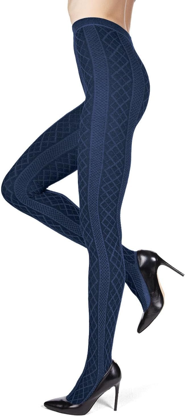 MeMoi Juneau Diamonds Cotton Tights for Women, Cozy Sweater Tights, Warm and Elegant Womens Tights - Sizes Small to X-Large 9 MeMoi Juneau Diamonds Cotton Tights for Women, Cozy Sweater Tights, Warm and Elegant Womens Tights - Sizes Small to X-Large - Image 9