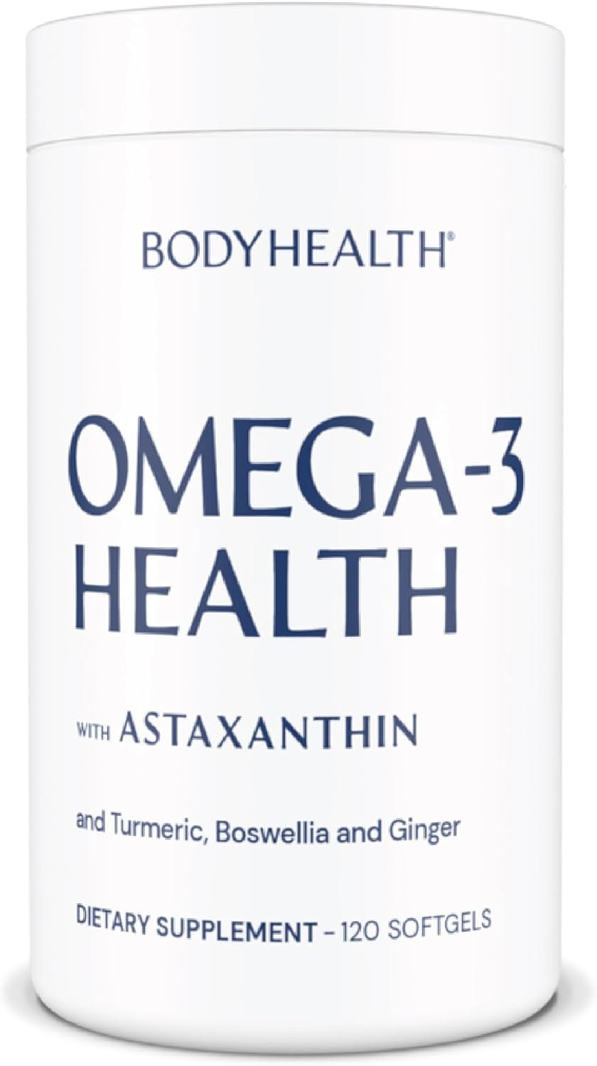 BodyHealth Omega 3 Health (120 Soft Gels), Fish Oil Supplement, Heart Health, Brain Health, Fish Oil Pills, Omega 3 Fatty Acid Supplements, Omega 3 Fish Oil Vitamins, 2 Month Supply