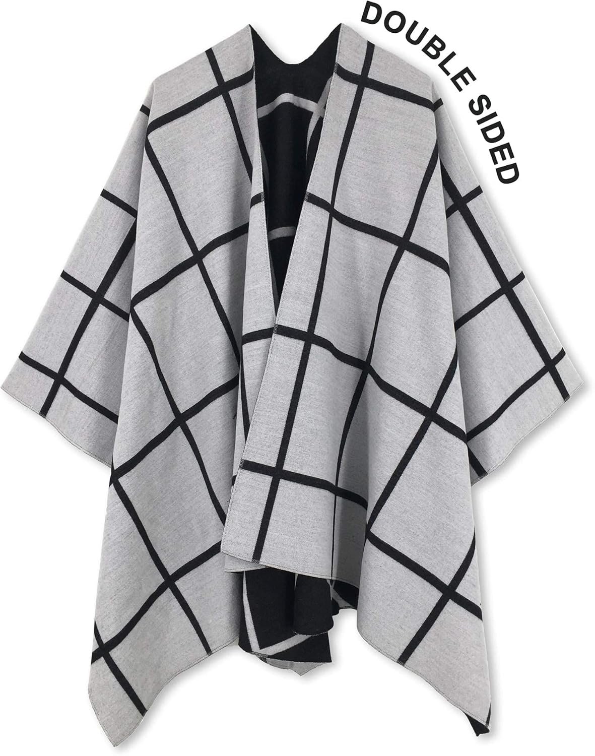 Moss Rose Women's Shawl Wrap Poncho Ruana Cape Open Front Cardigan Shawls for Fall Winter 3 Moss Rose Women's Shawl Wrap Poncho Ruana Cape Open Front Cardigan Shawls for Fall Winter - Image 3