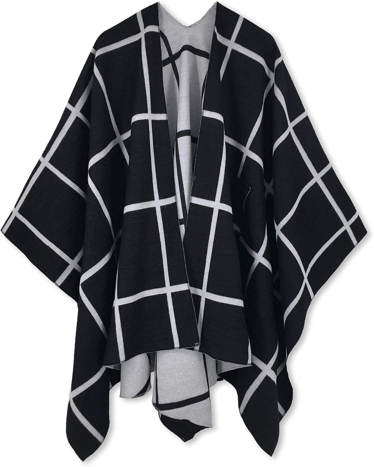 Moss Rose Women's Shawl Wrap Poncho Ruana Cape Open Front Cardigan Shawls for Fall Winter 4 Moss Rose Women's Shawl Wrap Poncho Ruana Cape Open Front Cardigan Shawls for Fall Winter - Image 4