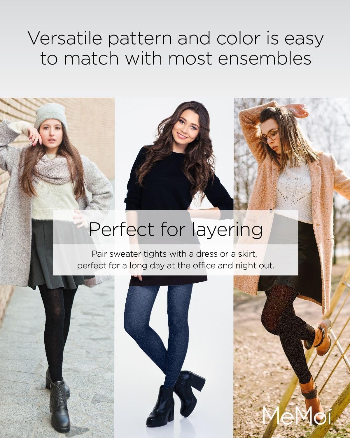 MeMoi Juneau Diamonds Cotton Tights for Women, Cozy Sweater Tights, Warm and Elegant Womens Tights - Sizes Small to X-Large 5 MeMoi Juneau Diamonds Cotton Tights for Women, Cozy Sweater Tights, Warm and Elegant Womens Tights - Sizes Small to X-Large - Image 5