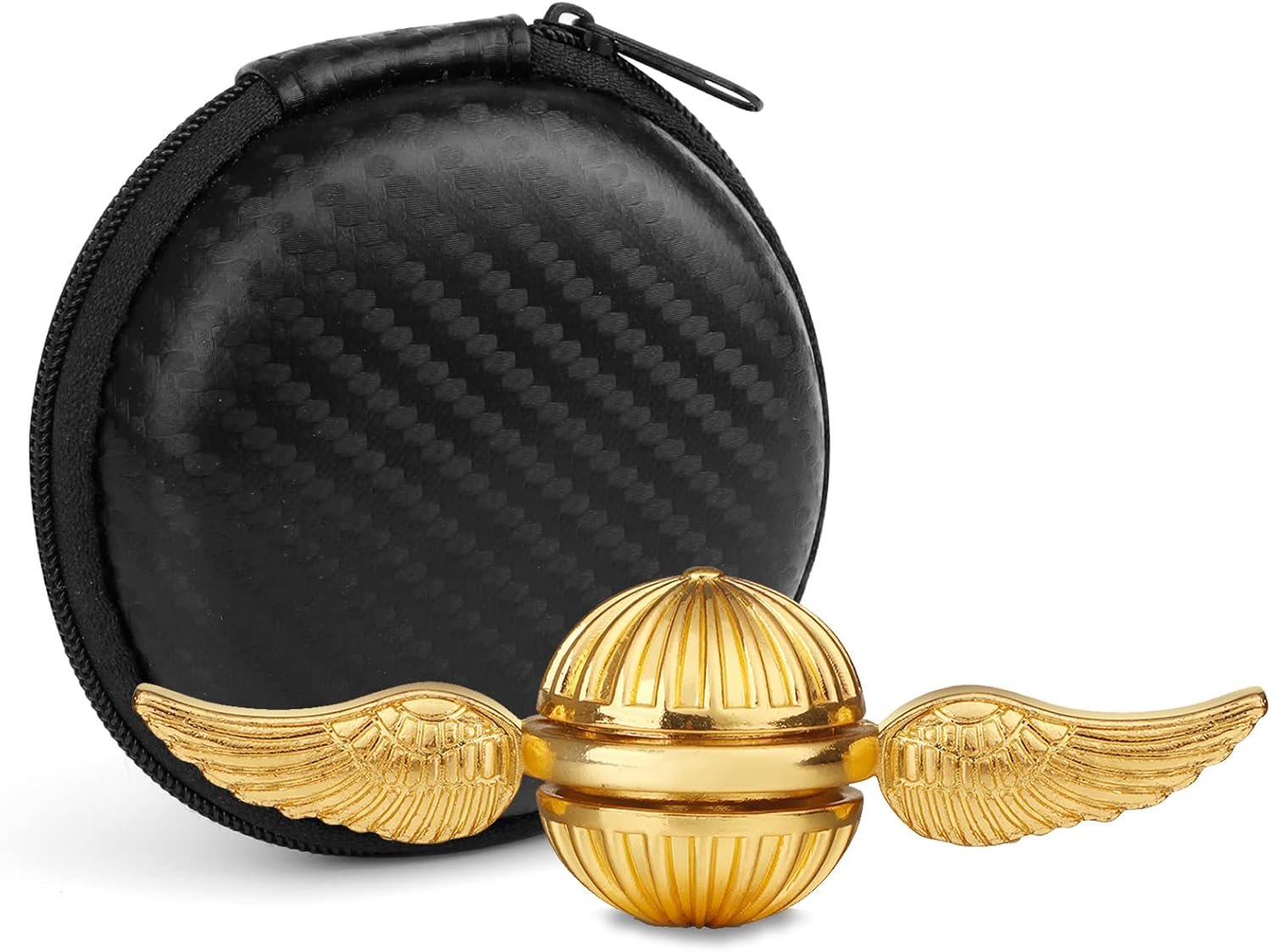 Golden Magic Orb Fidget Spinner, Cool Metal Magic Ball Toy for Stress Relief, Desk Decor for School Home Office, Christmas Birthday Stocking Stuffer Gift, Sensory Toy for Boys Girls Kids Adults