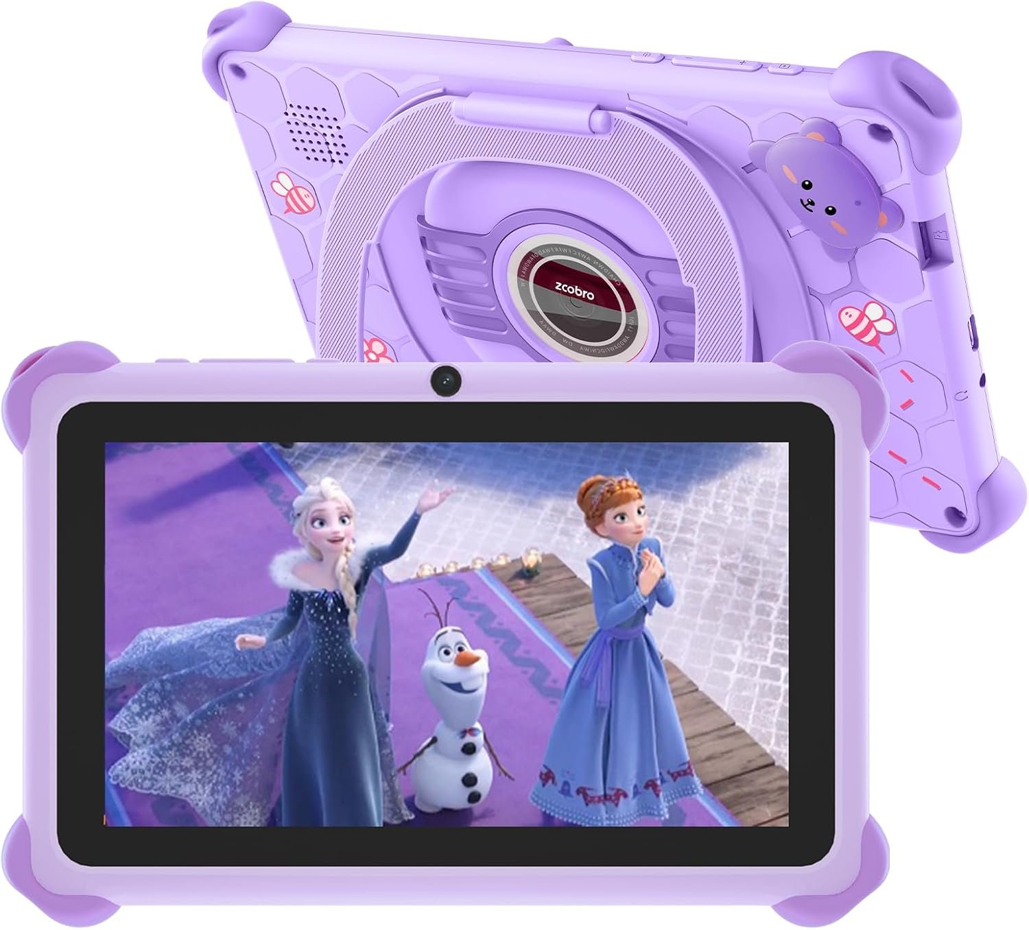Kids Tablet 7 inch Tablet for Kids 32GB Toddler Tablet with Case, Android Kids Learning Tablet with WiFi Youtube Parental Control, Bluetooth, Preinstalled Educational Contents for Girls Boys, Purple