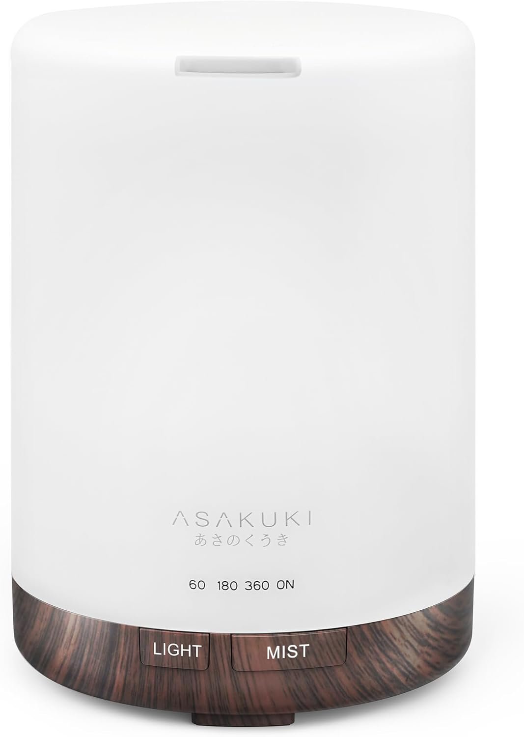 ASAKUKI 300ML Essential Oil Diffuser, Quiet 5-in-1 Premium Humidifier, Home Fragrance Aroma Diffuser with 7 LED Color Changing Light and Auto-Off Switch -Dark Brown