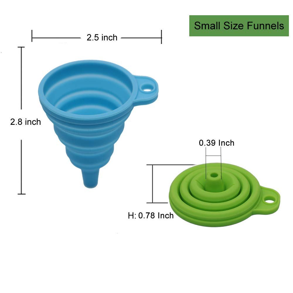 KongNai Kitchen Funnel Set 4 Pack, Small and Large, Kitchen Gadgets Accessories Foldable Silicone Collapsible Funnels for Filling Water Bottle Liquid Transfer Food Grade 3 KongNai Kitchen Funnel Set 4 Pack, Small and Large, Kitchen Gadgets Accessories Foldable Silicone Collapsible Funnels for Filling Water Bottle Liquid Transfer Food Grade - Image 3