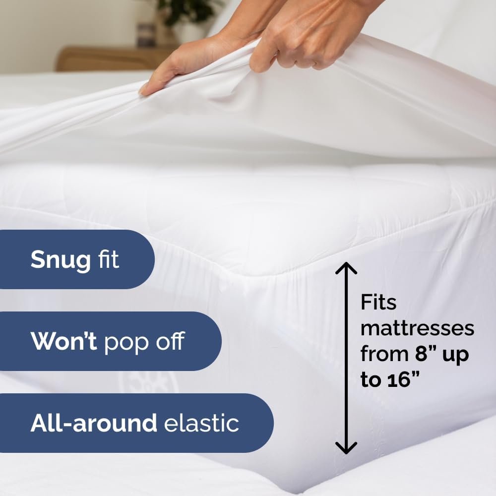 Queen 6 Piece Sheet Set - Breathable & Cooling Sheets - Hotel Luxury Bed Sheets - 1 Flat Sheet, 1 Fitted Sheet & 4 Pillowcases - Deep Pocket - Easy Fit, Soft & Wrinkle Free - Queen White Sheets 3 Queen 6 Piece Sheet Set - Breathable & Cooling Sheets - Hotel Luxury Bed Sheets - 1 Flat Sheet, 1 Fitted Sheet & 4 Pillowcases - Deep Pocket - Easy Fit, Soft & Wrinkle Free - Queen White Sheets - Image 3