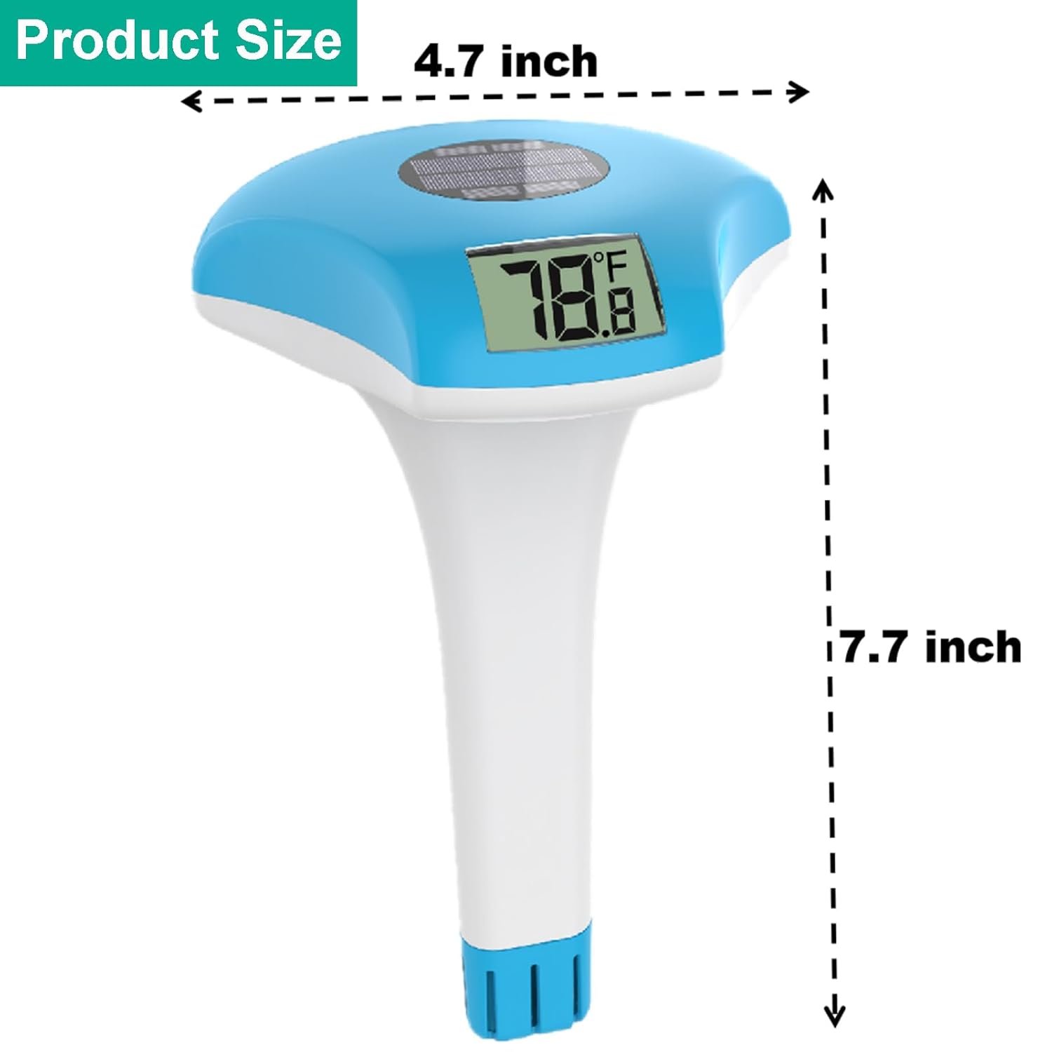 Digital Pool Thermometer – IPX-8 Waterproof Swimming Pool Thermometer Floating Easy Read, Environment-Friendly Solar-Powered Pool Temperature Gauge for Swimming Pools, Spa, Hot Tubs 6 Digital Pool Thermometer – IPX-8 Waterproof Swimming Pool Thermometer Floating Easy Read, Environment-Friendly Solar-Powered Pool Temperature Gauge for Swimming Pools, Spa, Hot Tubs - Image 6