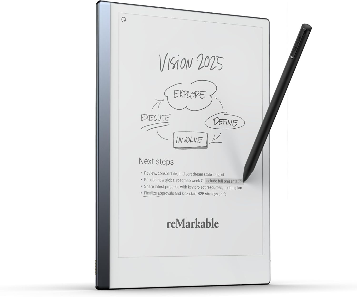 reMarkable Starter Bundle – reMarkable 2 is The Original Paper Tablet | Includes 10.3” reMarkable Tablet, Marker Plus Pen with Built-in Eraser, and 1-Year Free Connect Trial