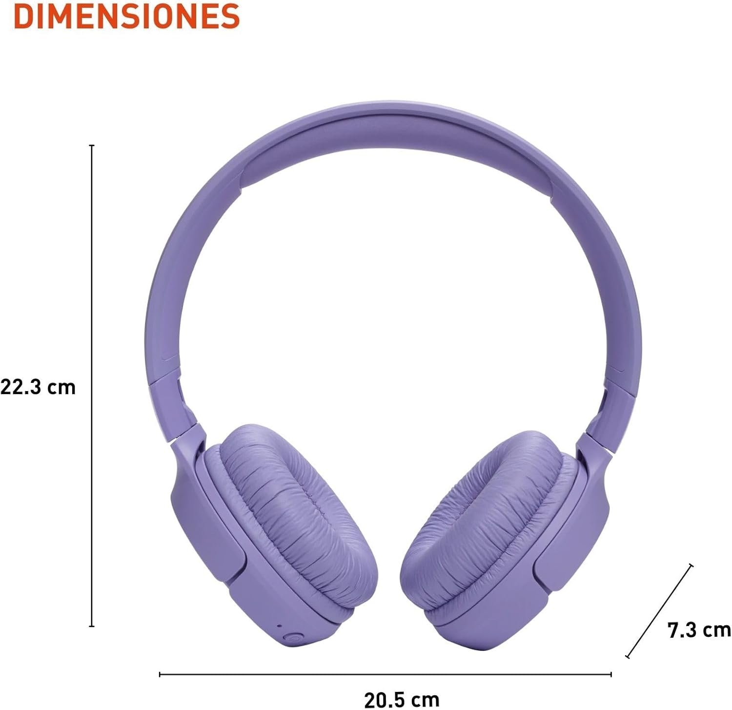JBL Tune 520BT - Wireless On-Ear Headphones, Up to 57H Battery Life and Speed Charge, Lightweight, Comfortable and Foldable Design, Hands-Free Calls with Voice Aware (Purple) 3 JBL Tune 520BT - Wireless On-Ear Headphones, Up to 57H Battery Life and Speed Charge, Lightweight, Comfortable and Foldable Design, Hands-Free Calls with Voice Aware (Purple) - Image 3