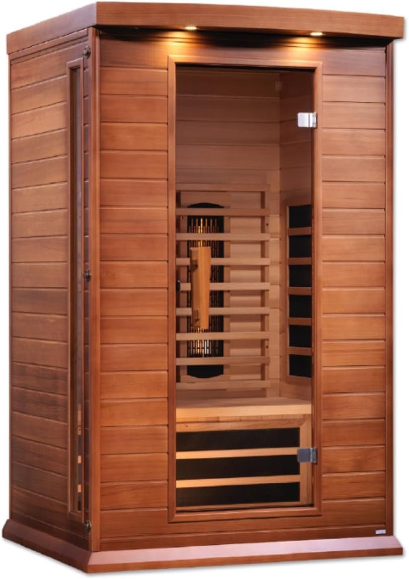 DYNAMIC SAUNAS Maxxus MX-M206-01 2-Person Full Spectrum Near Zero EMF (Under 2MG) FAR Infrared Sauna (Canadian Clear Red Cedar) Curb Side Delivery