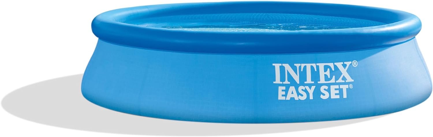 INTEX 28106EH Easy Set Inflatable Swimming Pool: 8ft x 24in – Puncture-Resistant Material – Quick Inflation – 513 Gallon Capacity – 18in Water Depth