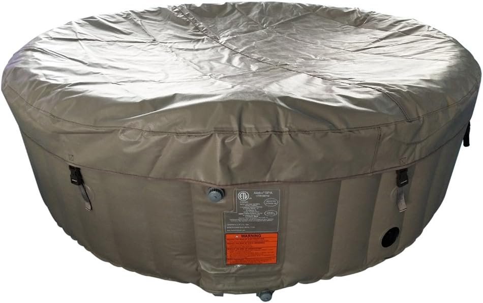 ALEKO Inflatable Hot Tub Spa | Personal High Powered Jetted Bubble | 265 Gallon | Brown and White | HTIR6BRW 7 ALEKO Inflatable Hot Tub Spa | Personal High Powered Jetted Bubble | 265 Gallon | Brown and White | HTIR6BRW - Image 7