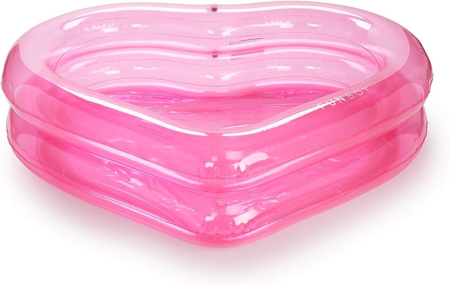FUNBOY Giant Inflatable Luxury Clear Pink Heart Kiddie Pool, Year-Round Fun for Ball Pits, Swimming Pools, a Summer Pool Party and the Beach 3 FUNBOY Giant Inflatable Luxury Clear Pink Heart Kiddie Pool, Year-Round Fun for Ball Pits, Swimming Pools, a Summer Pool Party and the Beach - Image 3