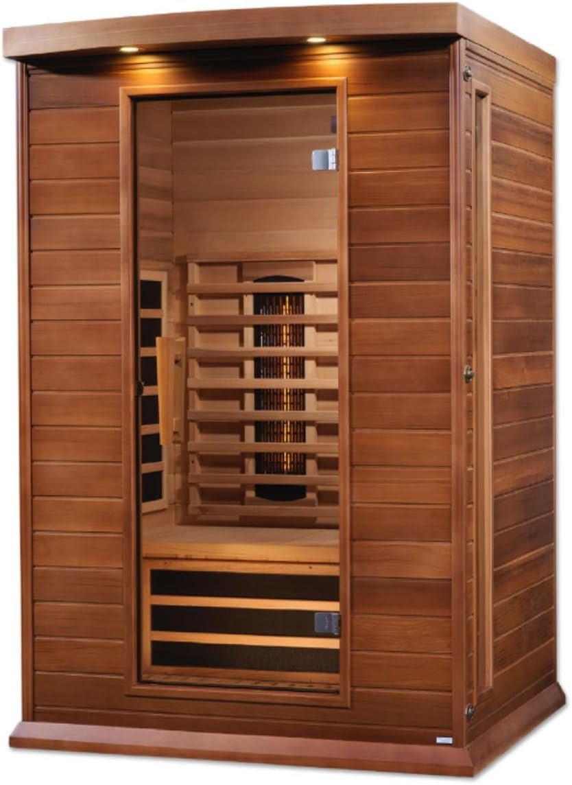 DYNAMIC SAUNAS Maxxus MX-M206-01 2-Person Full Spectrum Near Zero EMF (Under 2MG) FAR Infrared Sauna (Canadian Clear Red Cedar) Curb Side Delivery 3 DYNAMIC SAUNAS Maxxus MX-M206-01 2-Person Full Spectrum Near Zero EMF (Under 2MG) FAR Infrared Sauna (Canadian Clear Red Cedar) Curb Side Delivery - Image 3