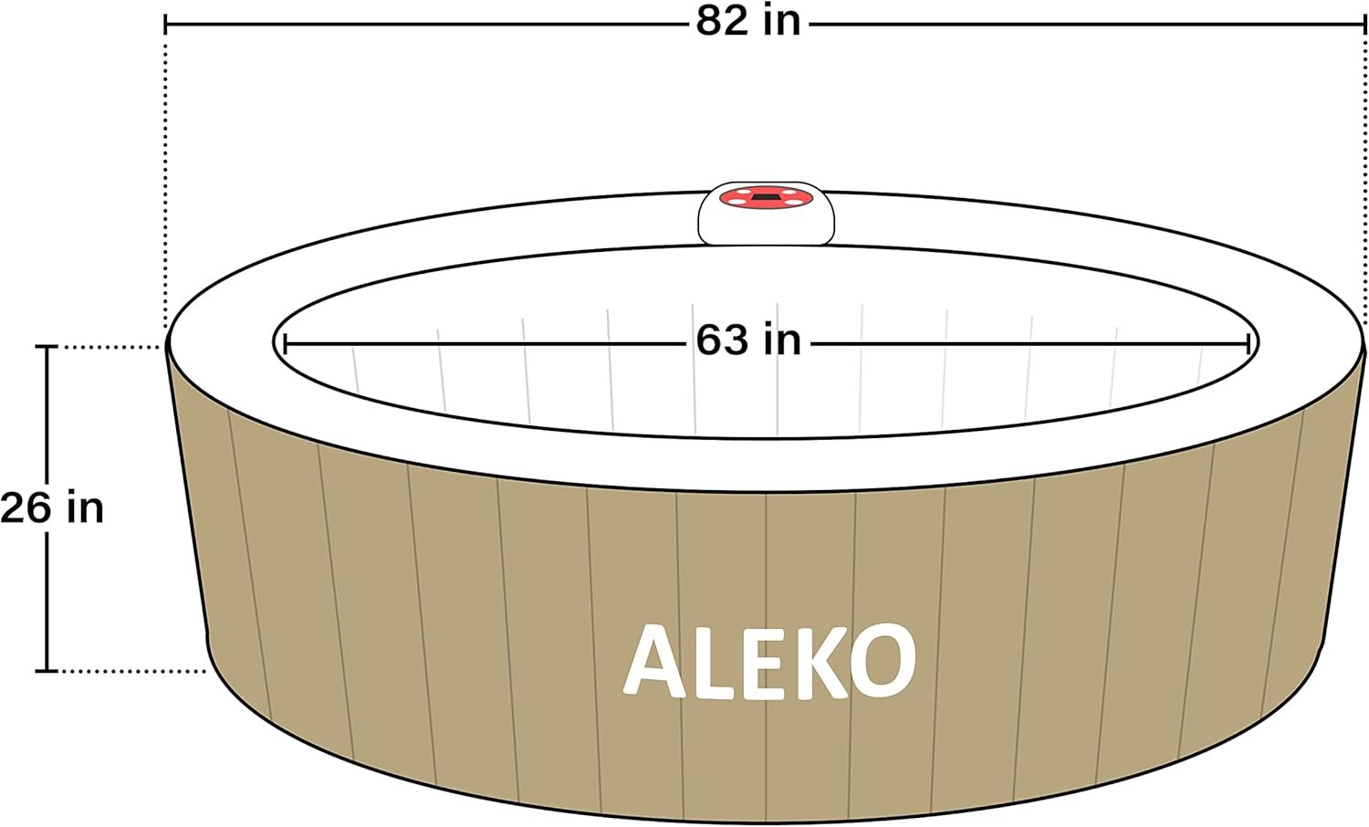 ALEKO Inflatable Hot Tub Spa | Personal High Powered Jetted Bubble | 265 Gallon | Brown and White | HTIR6BRW 5 ALEKO Inflatable Hot Tub Spa | Personal High Powered Jetted Bubble | 265 Gallon | Brown and White | HTIR6BRW - Image 5
