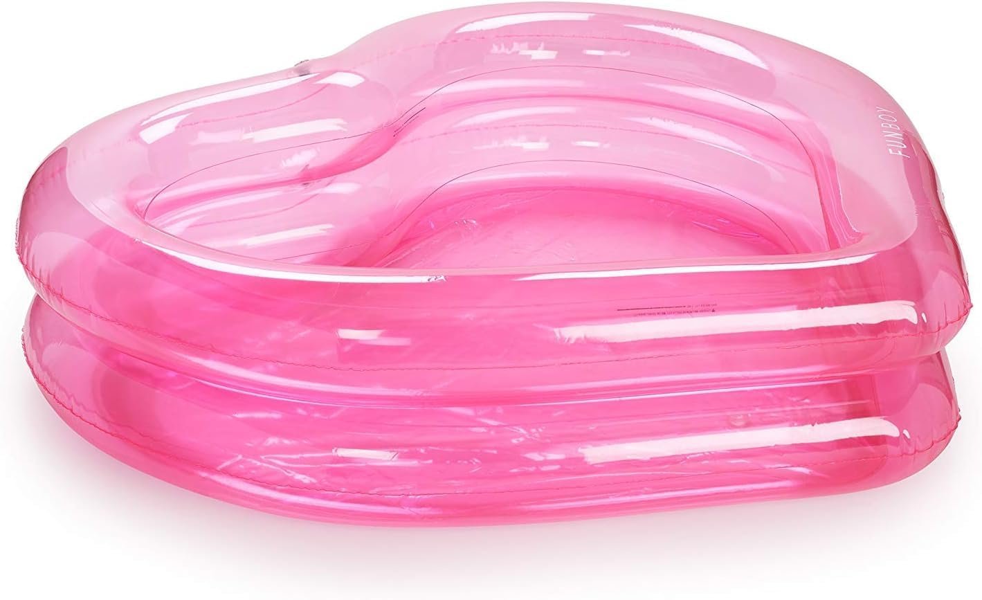 FUNBOY Giant Inflatable Luxury Clear Pink Heart Kiddie Pool, Year-Round Fun for Ball Pits, Swimming Pools, a Summer Pool Party and the Beach 2 FUNBOY Giant Inflatable Luxury Clear Pink Heart Kiddie Pool, Year-Round Fun for Ball Pits, Swimming Pools, a Summer Pool Party and the Beach - Image 2