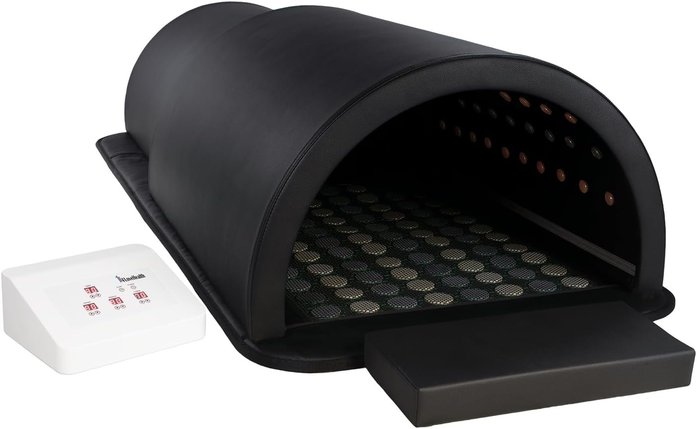 1Love Luxor Pro XL Far Infrared Sauna Dome | 0 EMFs, ELFs & VOCs | 10 Minute Preheat | 1200W/110V Power | Personal Sauna | 1 Person Sauna | Portable Dry Sauna | Home Sauna | Therapeutic Stones