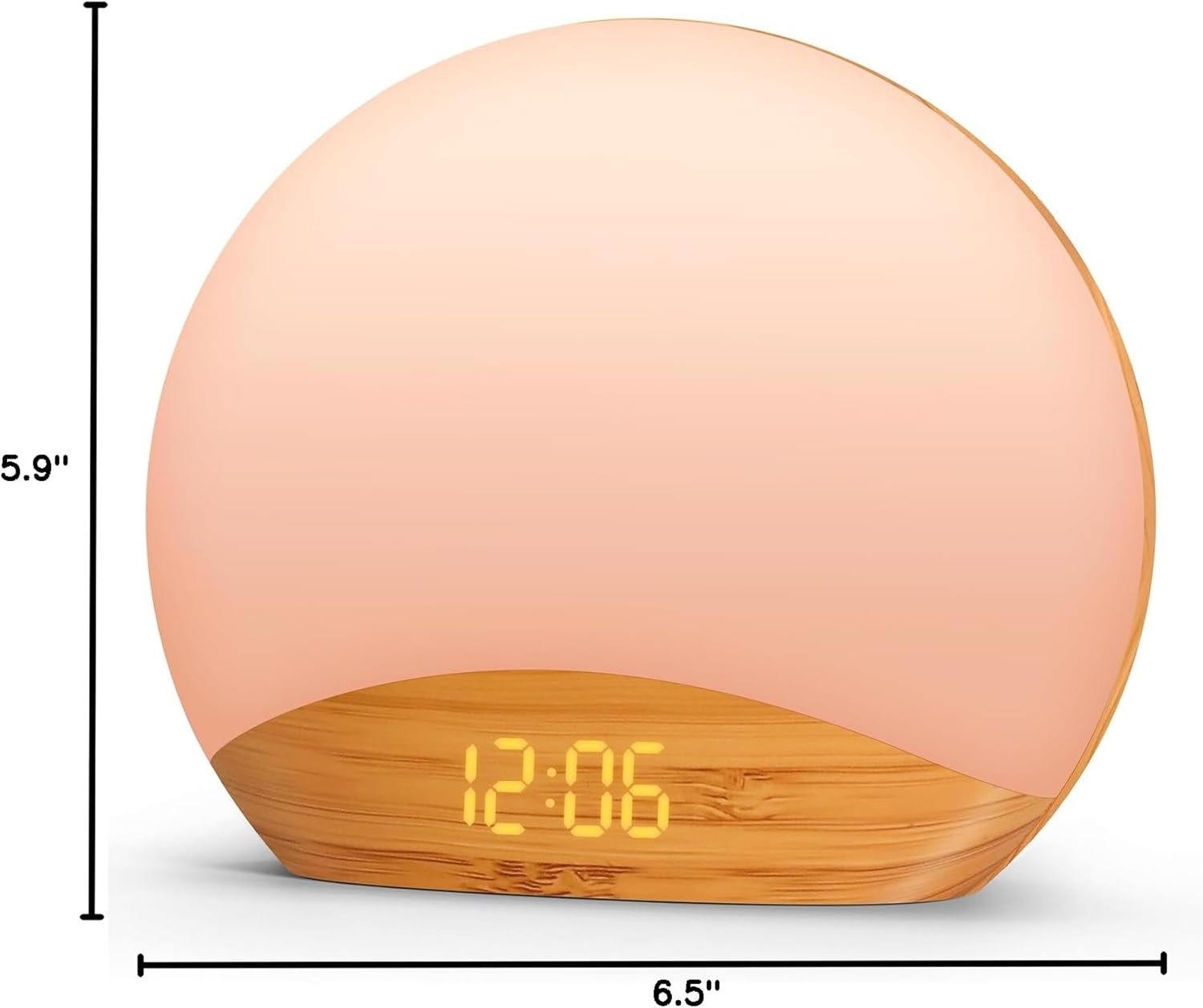 REACHER Wood Grain Sunrise Alarm Clock and Sound Machine Nightlight, Digital Dimmable Clock for Bedroom, 26 Sleep Sounds, White Noise Machine for Baby, Adults, Wake Up Light Alarm Clock for Kids 9 REACHER Wood Grain Sunrise Alarm Clock and Sound Machine Nightlight, Digital Dimmable Clock for Bedroom, 26 Sleep Sounds, White Noise Machine for Baby, Adults, Wake Up Light Alarm Clock for Kids - Image 9