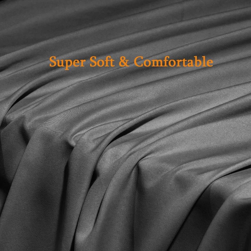 SONORO KATE Bed Sheet Set Super Soft Microfiber 1800 Thread Count Luxury Egyptian Sheets Fit 18-24 Inch Deep Pocket Mattress Wrinkle-6 Piece (Dark Grey, Queen) 5 SONORO KATE Bed Sheet Set Super Soft Microfiber 1800 Thread Count Luxury Egyptian Sheets Fit 18-24 Inch Deep Pocket Mattress Wrinkle-6 Piece (Dark Grey, Queen) - Image 5