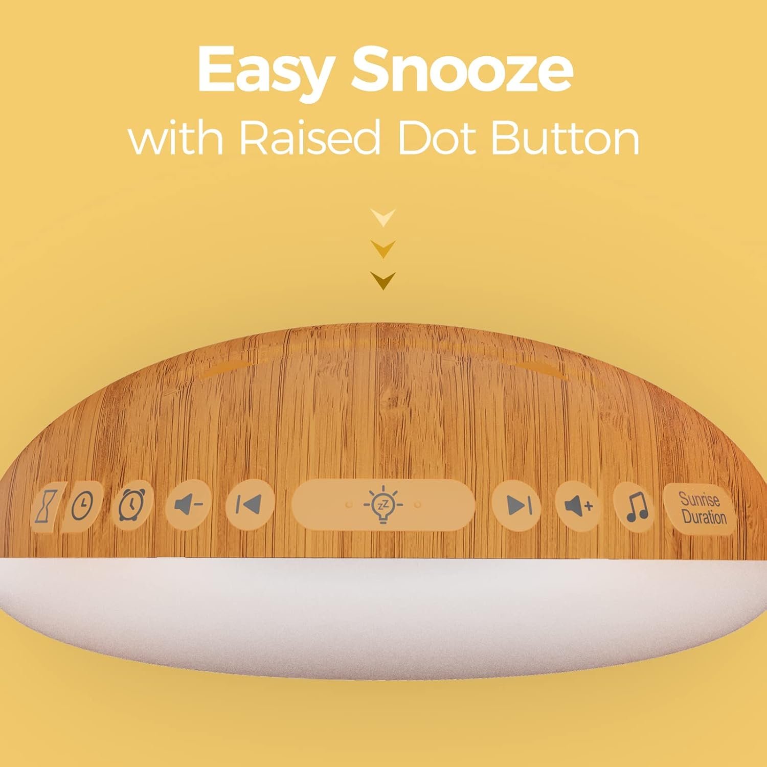 REACHER Wood Grain Sunrise Alarm Clock and Sound Machine Nightlight, Digital Dimmable Clock for Bedroom, 26 Sleep Sounds, White Noise Machine for Baby, Adults, Wake Up Light Alarm Clock for Kids 5 REACHER Wood Grain Sunrise Alarm Clock and Sound Machine Nightlight, Digital Dimmable Clock for Bedroom, 26 Sleep Sounds, White Noise Machine for Baby, Adults, Wake Up Light Alarm Clock for Kids - Image 5