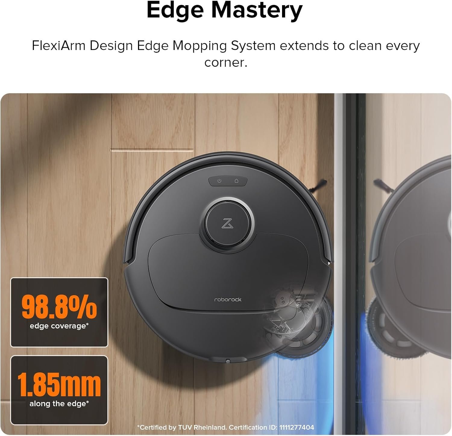 roborock Qrevo Plus Robot Vacuum and Mop with FlexiArm Design Edge Mopping, Self-Emptying, 10 mm Liftable Mops, Auto Mop Washing & Drying, Reactive Tech Obstacle Avoidance, 7,000 Pa Suction, Black 2 roborock Qrevo Plus Robot Vacuum and Mop with FlexiArm Design Edge Mopping, Self-Emptying, 10 mm Liftable Mops, Auto Mop Washing & Drying, Reactive Tech Obstacle Avoidance, 7,000 Pa Suction, Black - Image 2