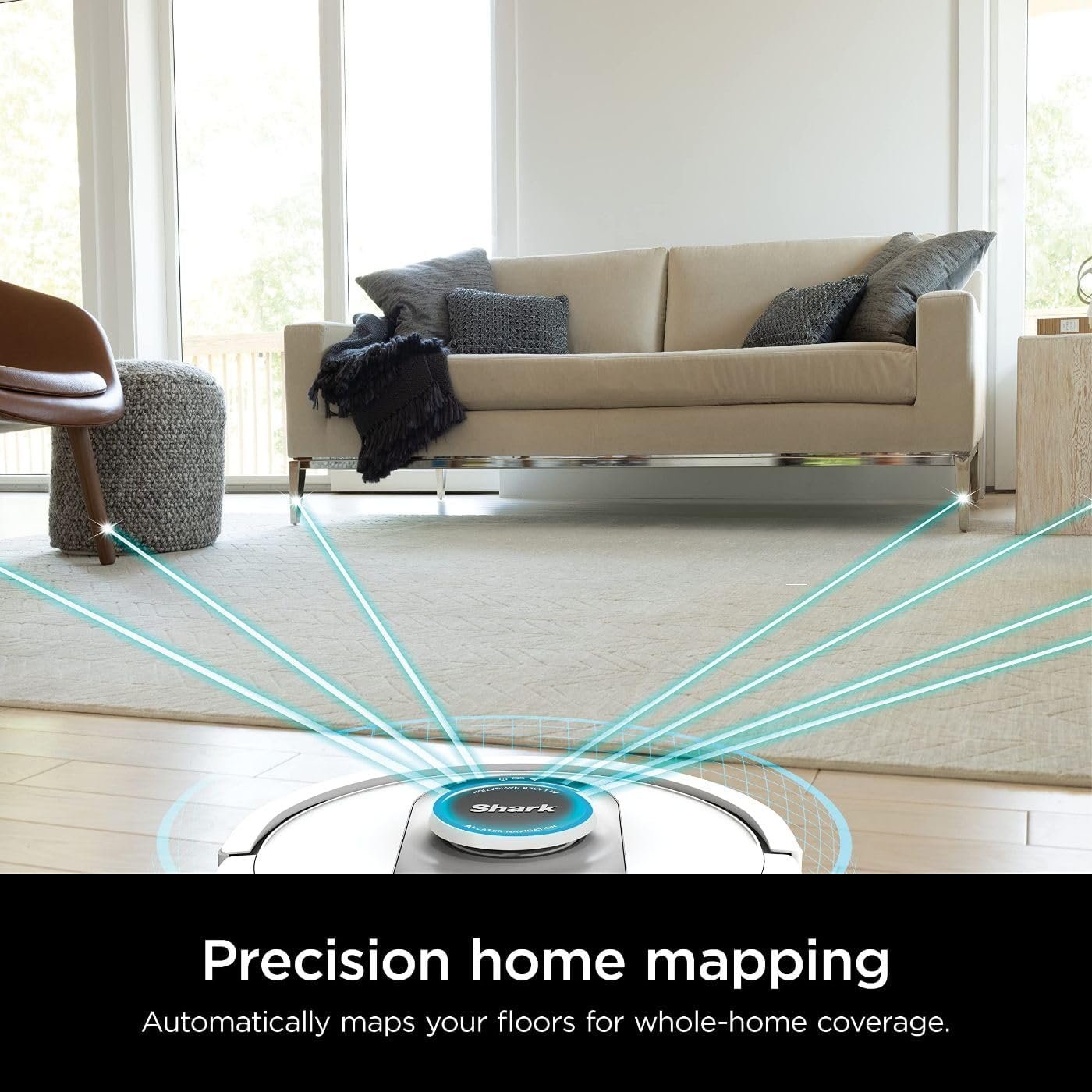 Shark AI Ultra Voice Control Robot Vacuum with Matrix Clean Navigation, Home Mapping, 60-Day Capacity, XL Self-Empty Base for Homes with Pets, Carpet & Hard Floors 5 Shark AI Ultra Voice Control Robot Vacuum with Matrix Clean Navigation, Home Mapping, 60-Day Capacity, XL Self-Empty Base for Homes with Pets, Carpet & Hard Floors - Image 5