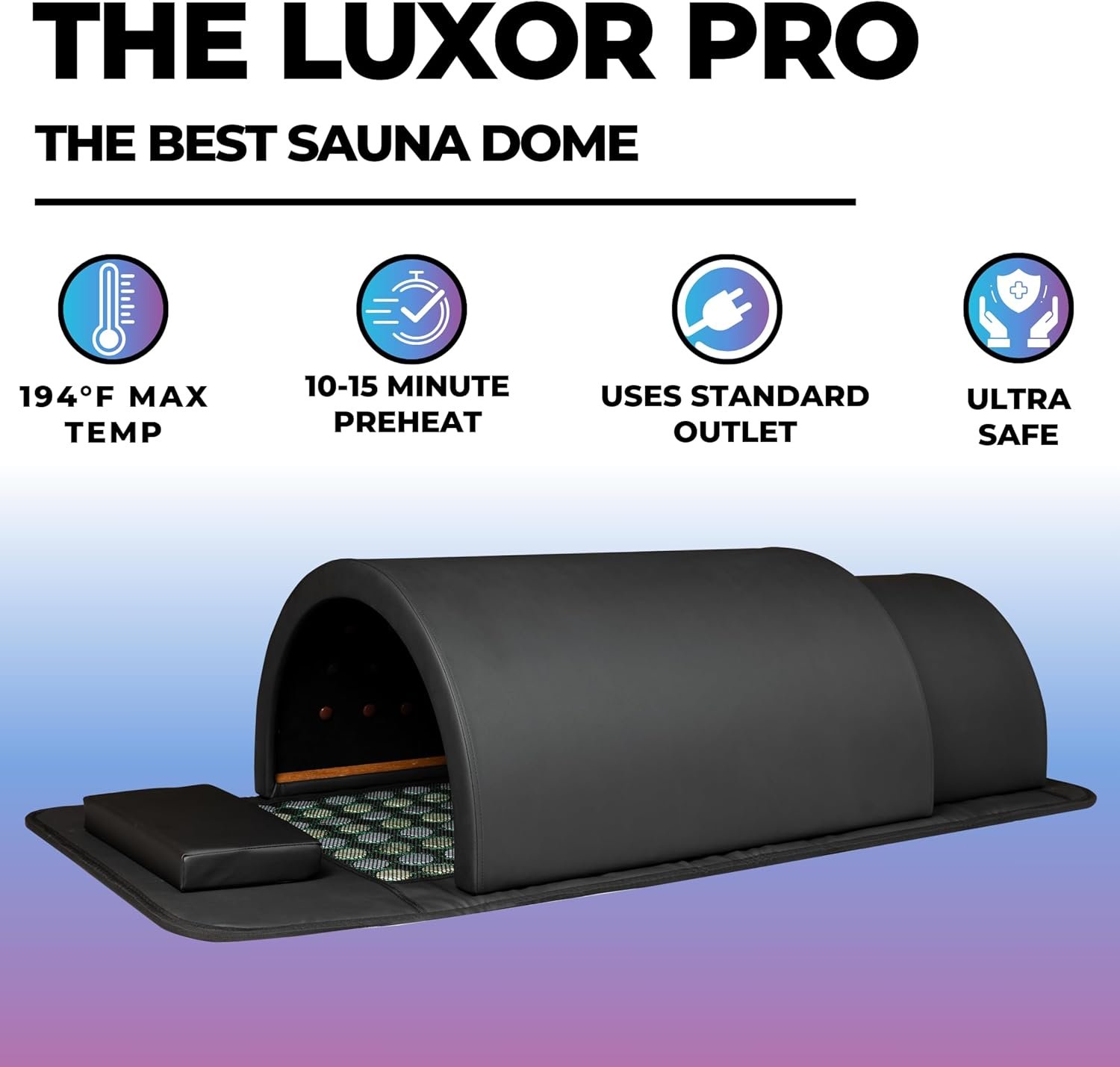 1Love Luxor Pro XL Far Infrared Sauna Dome | 0 EMFs, ELFs & VOCs | 10 Minute Preheat | 1200W/110V Power | Personal Sauna | 1 Person Sauna | Portable Dry Sauna | Home Sauna | Therapeutic Stones 2 1Love Luxor Pro XL Far Infrared Sauna Dome | 0 EMFs, ELFs & VOCs | 10 Minute Preheat | 1200W/110V Power | Personal Sauna | 1 Person Sauna | Portable Dry Sauna | Home Sauna | Therapeutic Stones - Image 2