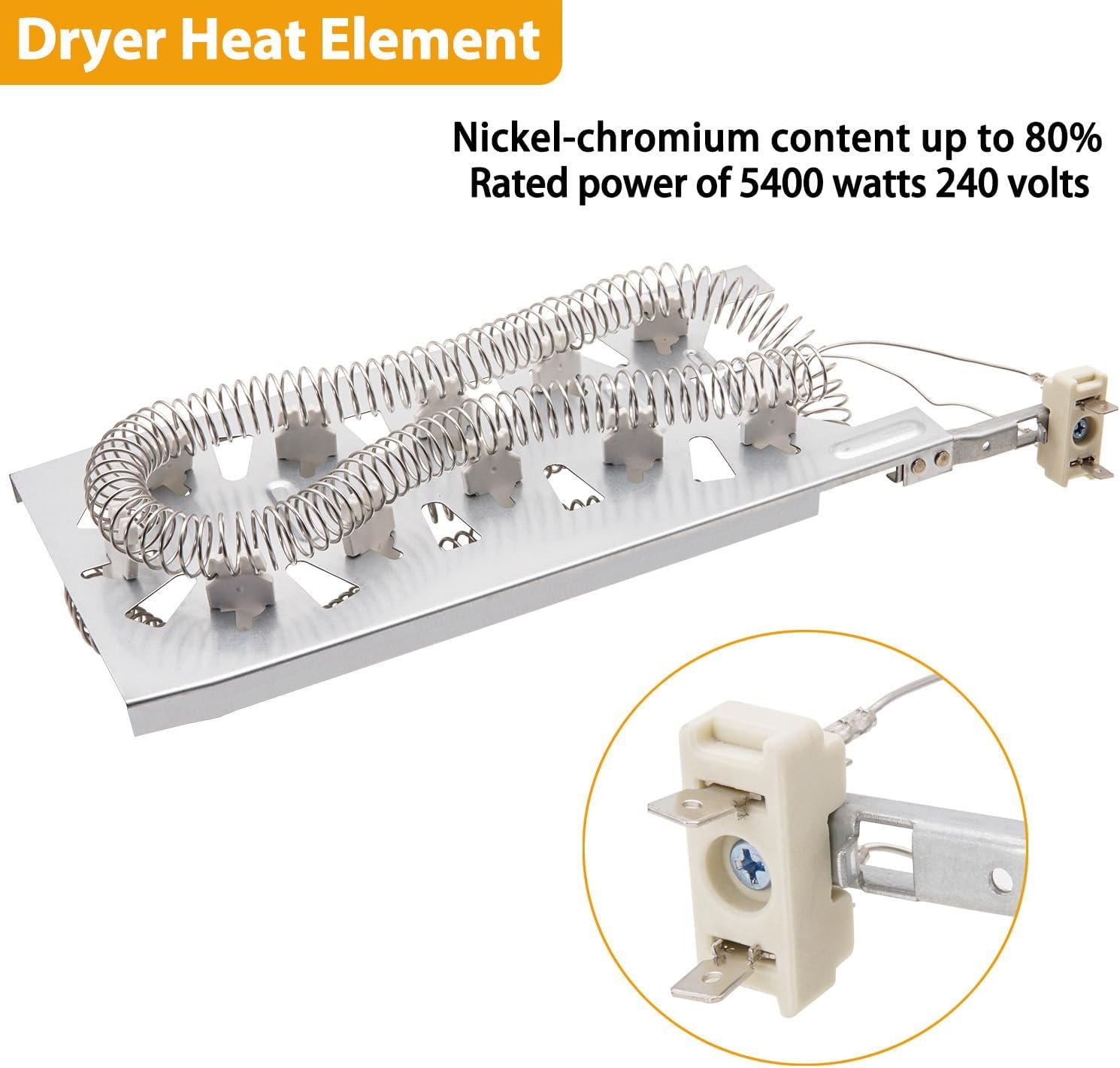 Dryer Heating Element Kit by SupHomie - Compatible with Whirlpool WED5100HC0 WED5100HC1 WED5100HC2 WED5100HC3 WED5100HW0 WED5100HW1 WED5100HW2 WED5100HW3 4 Dryer Heating Element Kit by SupHomie - Compatible with Whirlpool WED5100HC0 WED5100HC1 WED5100HC2 WED5100HC3 WED5100HW0 WED5100HW1 WED5100HW2 WED5100HW3 - Image 4
