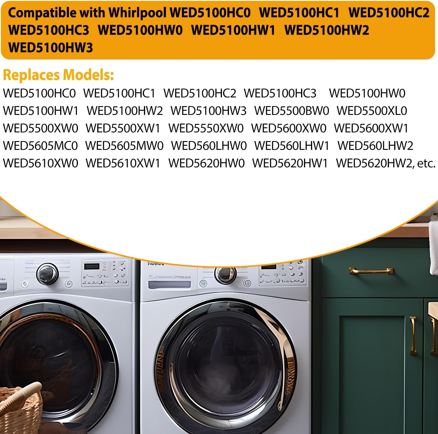 Dryer Heating Element Kit by SupHomie - Compatible with Whirlpool WED5100HC0 WED5100HC1 WED5100HC2 WED5100HC3 WED5100HW0 WED5100HW1 WED5100HW2 WED5100HW3 3 Dryer Heating Element Kit by SupHomie - Compatible with Whirlpool WED5100HC0 WED5100HC1 WED5100HC2 WED5100HC3 WED5100HW0 WED5100HW1 WED5100HW2 WED5100HW3 - Image 3