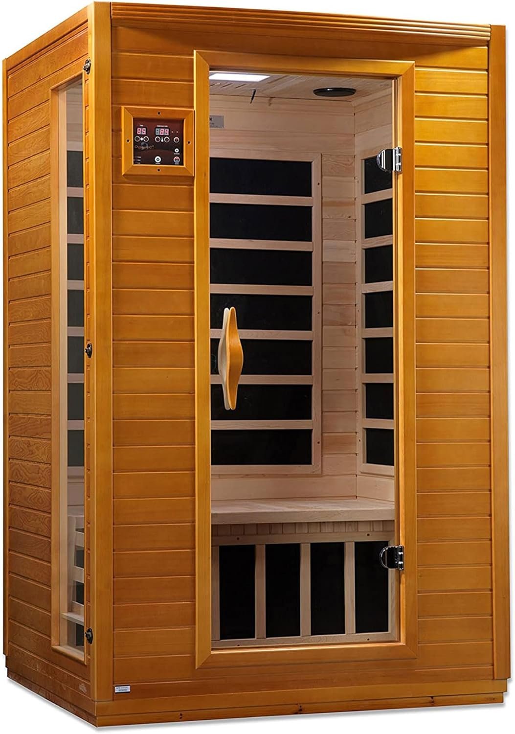 Dynamic Saunas Andora 2-Person Low EMF FAR Infrared Sauna, Canadian Hemlock Wood
