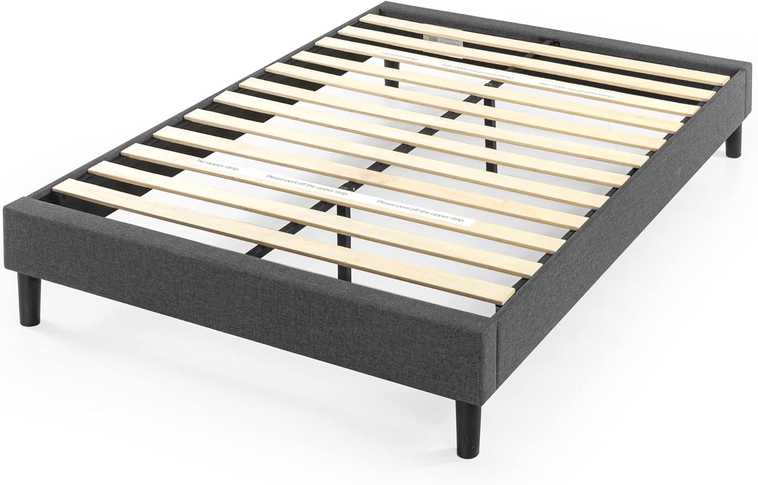 ZINUS Curtis Upholstered Platform Bed Frame, Mattress Foundation, Wood Slat Support, No Box Spring Needed, Easy Assembly, Grey, Queen 11 ZINUS Curtis Upholstered Platform Bed Frame, Mattress Foundation, Wood Slat Support, No Box Spring Needed, Easy Assembly, Grey, Queen - Image 11