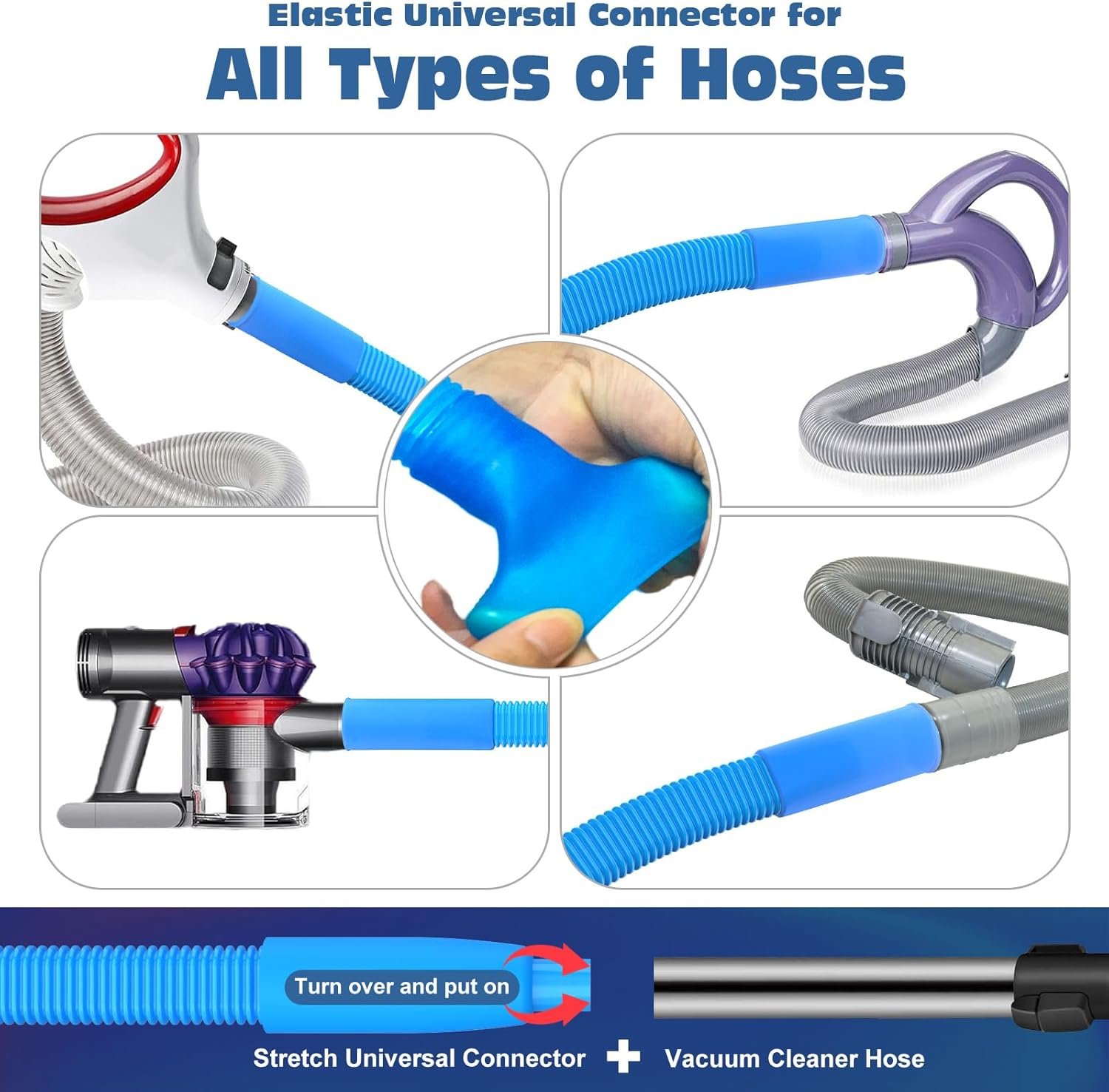 2 Pieces Dryer Vent Cleaner Kit Compatible with All Vacuum Cleaner, Dryer Lint Brush and Vacuum Hose Attachment with Stretch Universal Connector, Quickly Lint Remover 2 2 Pieces Dryer Vent Cleaner Kit Compatible with All Vacuum Cleaner, Dryer Lint Brush and Vacuum Hose Attachment with Stretch Universal Connector, Quickly Lint Remover - Image 2