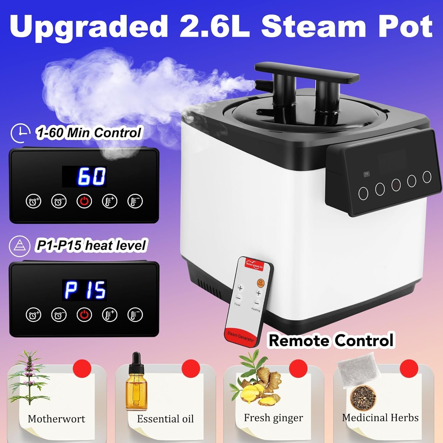 Eitpaw Sauna Box, Transparent Steam Sauna for Home Personal Use, RGB LED Light, 2.6L & 1000W Steamer, Widen Foldable Chair, 2.95’ x 2.95’ x 5.25’, Transparent Black 6 Eitpaw Sauna Box, Transparent Steam Sauna for Home Personal Use, RGB LED Light, 2.6L & 1000W Steamer, Widen Foldable Chair, 2.95’ x 2.95’ x 5.25’, Transparent Black - Image 6
