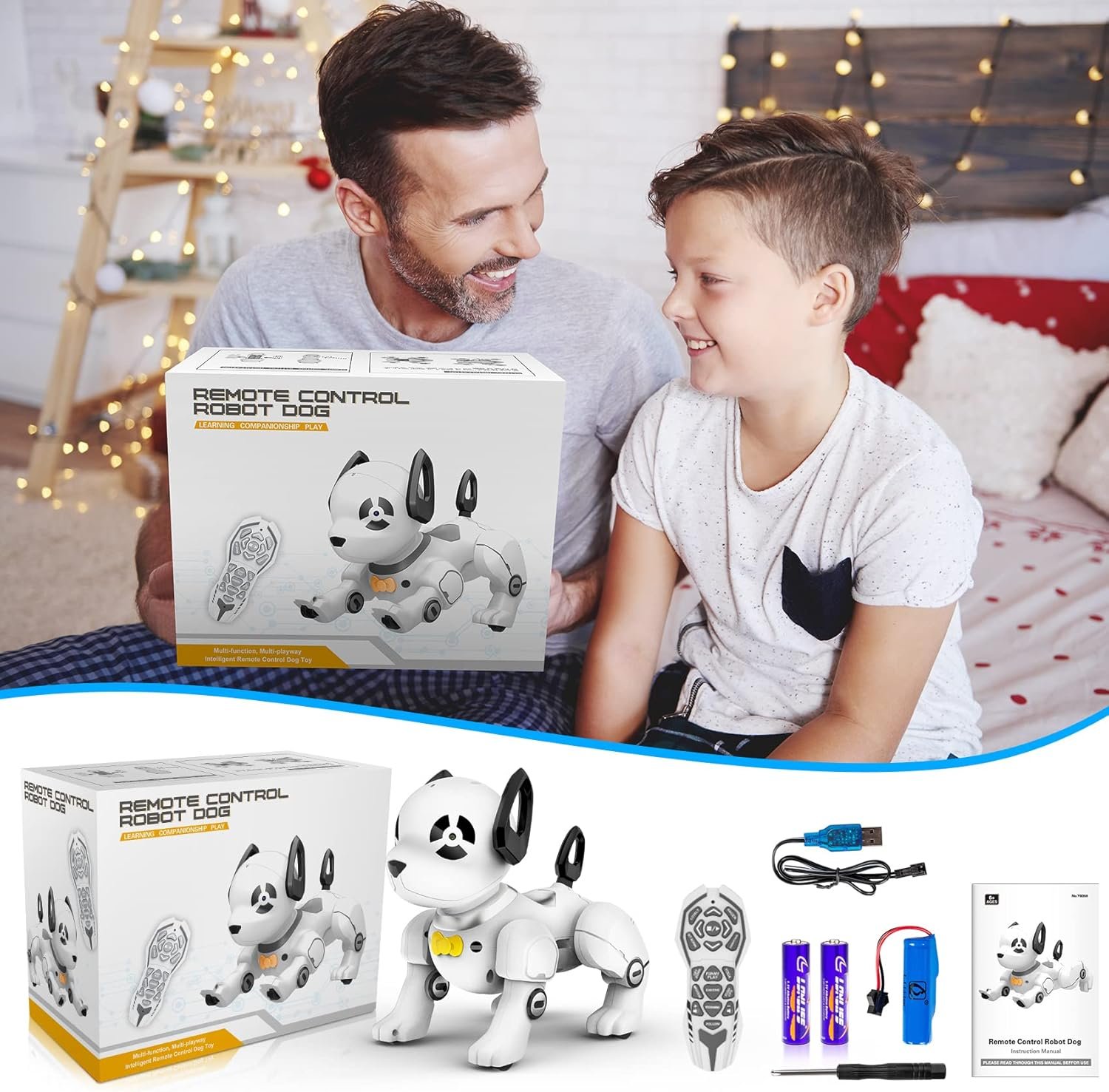 Remote Control Robot Dog Toy, RC Dog Programmable Smart Interactive Robotic Pets, RC Stunt Robot Toys Dog Imitates Animals Music Dancing Handstand Push-up Follow Functions for Boys Girls Toy 7 Remote Control Robot Dog Toy, RC Dog Programmable Smart Interactive Robotic Pets, RC Stunt Robot Toys Dog Imitates Animals Music Dancing Handstand Push-up Follow Functions for Boys Girls Toy - Image 7