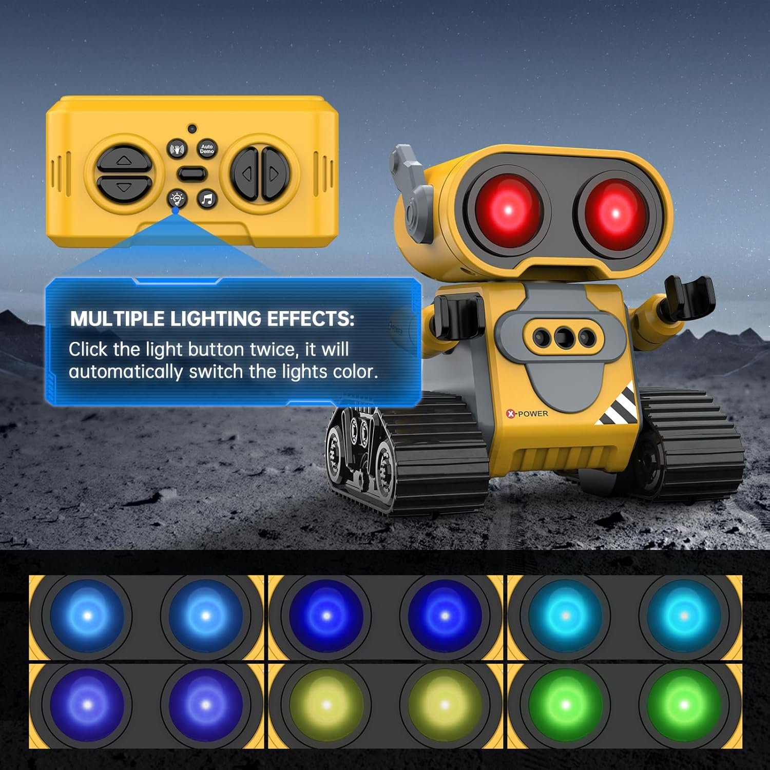 Hamourd Robot Toys for Kids, Remote Control Robot with Auto-Demo, Gesture Sensing, and Multiple Eye Light Auto Modes, Flexible Arms, Dance, Music, Toys for Boys Girls 5 Hamourd Robot Toys for Kids, Remote Control Robot with Auto-Demo, Gesture Sensing, and Multiple Eye Light Auto Modes, Flexible Arms, Dance, Music, Toys for Boys Girls - Image 5