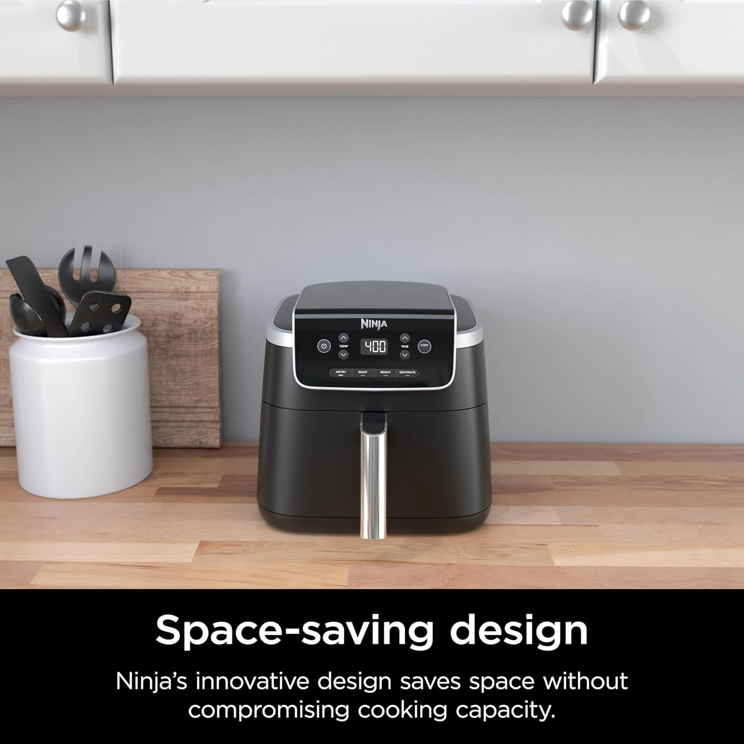 Ninja Air Fryer Pro 4-in-1 with 5 QT Capacity, Air Fry, Roast, Reheat, Dehydrate, Air Crisp Technology with 400F for hot, crispy results in just minutes, Nonstick Basket & Crisper Plate, Grey, AF141 7 Ninja Air Fryer Pro 4-in-1 with 5 QT Capacity, Air Fry, Roast, Reheat, Dehydrate, Air Crisp Technology with 400F for hot, crispy results in just minutes, Nonstick Basket & Crisper Plate, Grey, AF141 - Image 7
