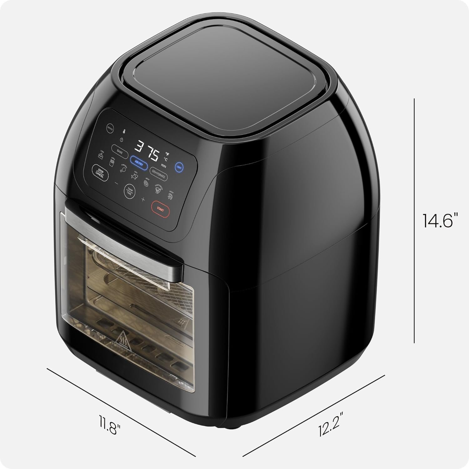 CHEFMAN Multifunctional Digital Air Fryer+ Rotisserie, Dehydrator, Convection Oven, 17 Touch Screen Presets Fry, Roast, Dehydrate, Bake, XL 10L Family Size, Auto Shutoff, Large Easy-View Window, Black 9 CHEFMAN Multifunctional Digital Air Fryer+ Rotisserie, Dehydrator, Convection Oven, 17 Touch Screen Presets Fry, Roast, Dehydrate, Bake, XL 10L Family Size, Auto Shutoff, Large Easy-View Window, Black - Image 9