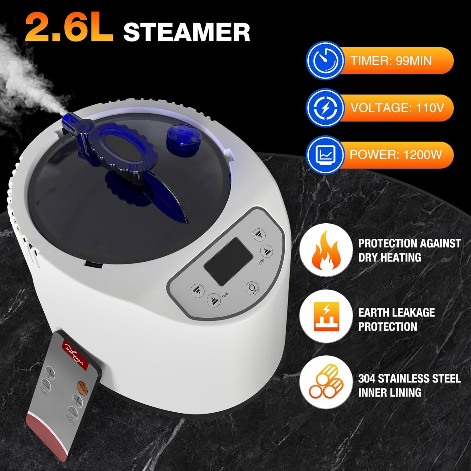 AgiiMan Portable Sauna Box - Full Body Steam Sauna, Portable Sauna for Home with 2.6 L 110V Steamer, Remote Control, Easy to Carry Sauna Tent for Indoor, Gym, Pilates, Hot Tubs 4 AgiiMan Portable Sauna Box - Full Body Steam Sauna, Portable Sauna for Home with 2.6 L 110V Steamer, Remote Control, Easy to Carry Sauna Tent for Indoor, Gym, Pilates, Hot Tubs - Image 4