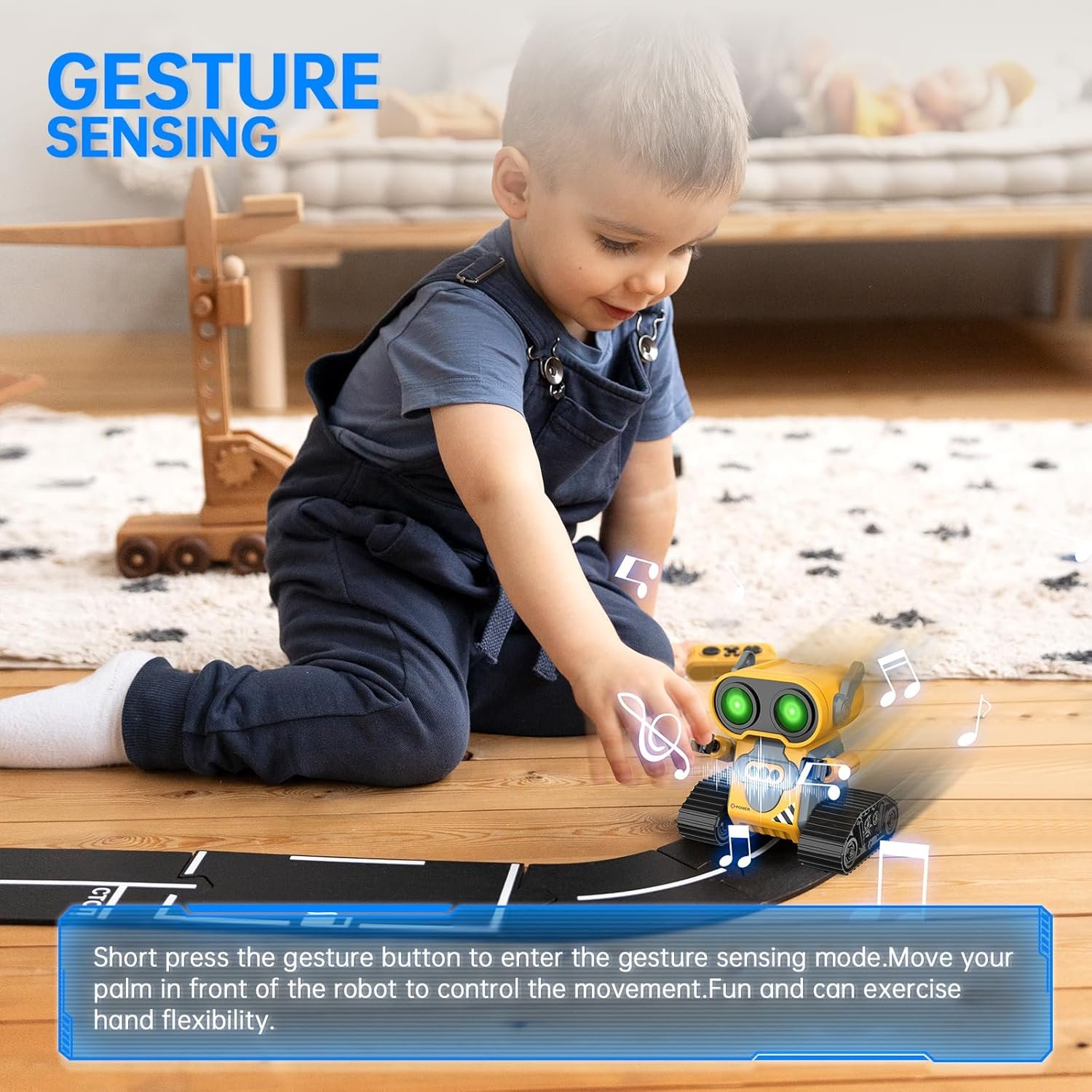 Hamourd Robot Toys for Kids, Remote Control Robot with Auto-Demo, Gesture Sensing, and Multiple Eye Light Auto Modes, Flexible Arms, Dance, Music, Toys for Boys Girls 6 Hamourd Robot Toys for Kids, Remote Control Robot with Auto-Demo, Gesture Sensing, and Multiple Eye Light Auto Modes, Flexible Arms, Dance, Music, Toys for Boys Girls - Image 6