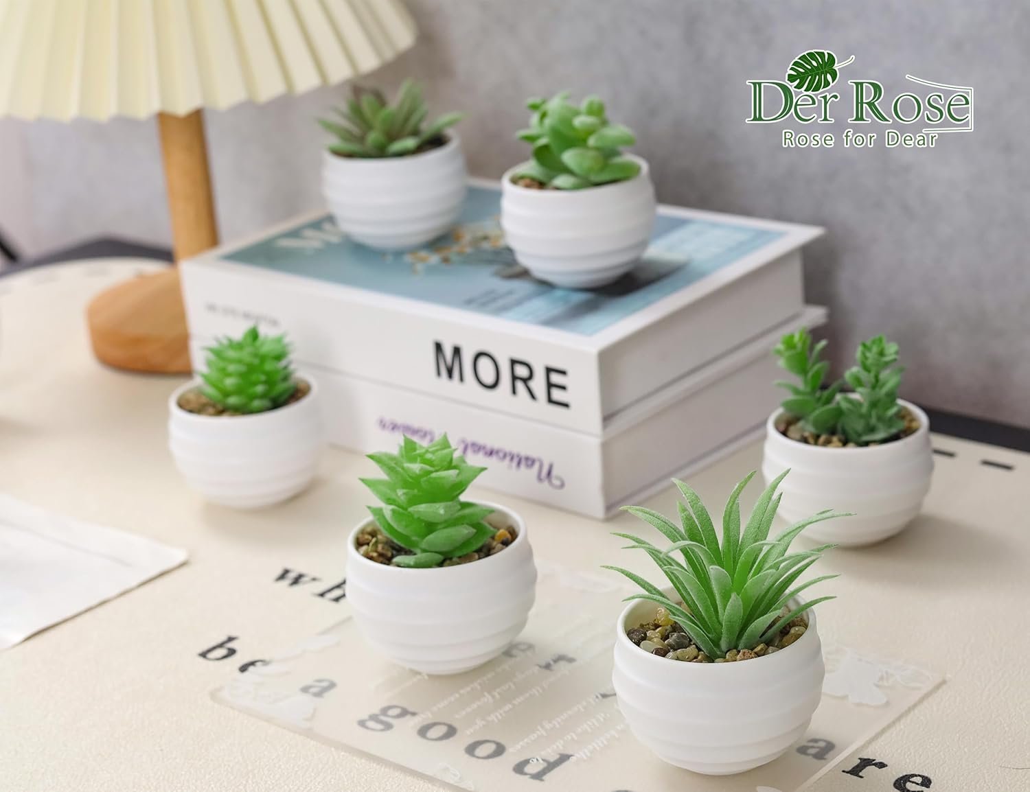 Der Rose Set of 6 Succulents Plants Artificial in Pots Small Fake Plants for Bedroom Aesthetic Living Room Office Shelf Bathroom Decor 6 Der Rose Set of 6 Succulents Plants Artificial in Pots Small Fake Plants for Bedroom Aesthetic Living Room Office Shelf Bathroom Decor - Image 6