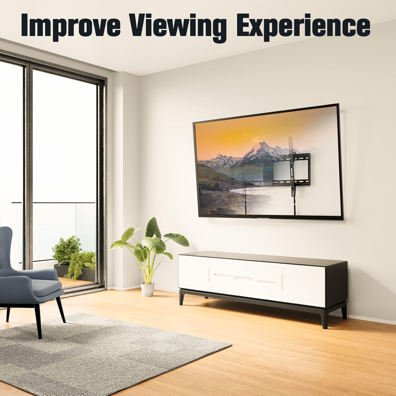 Mounting Dream UL Listed TV Mount for Most 37-75 Inch TV, Universal Tilt TV Wall Mount Fit 16", 18", 24" Stud with Loading Capacity 132lbs, Max Vesa 600 x 400mm, Low Profile Flat Wall Mount Bracket 9 Mounting Dream UL Listed TV Mount for Most 37-75 Inch TV, Universal Tilt TV Wall Mount Fit 16", 18", 24" Stud with Loading Capacity 132lbs, Max Vesa 600 x 400mm, Low Profile Flat Wall Mount Bracket - Image 9