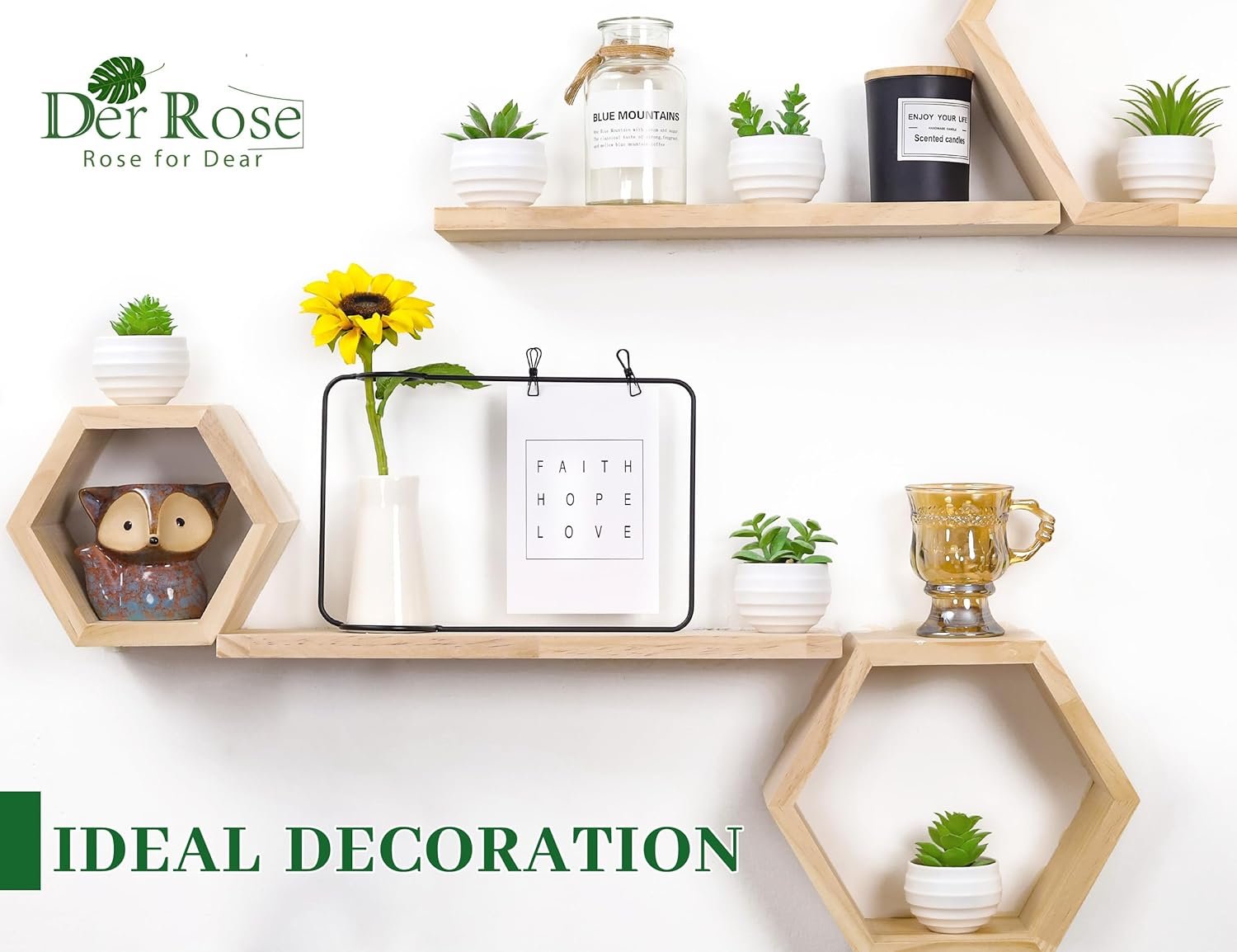Der Rose Set of 6 Succulents Plants Artificial in Pots Small Fake Plants for Bedroom Aesthetic Living Room Office Shelf Bathroom Decor 3 Der Rose Set of 6 Succulents Plants Artificial in Pots Small Fake Plants for Bedroom Aesthetic Living Room Office Shelf Bathroom Decor - Image 3