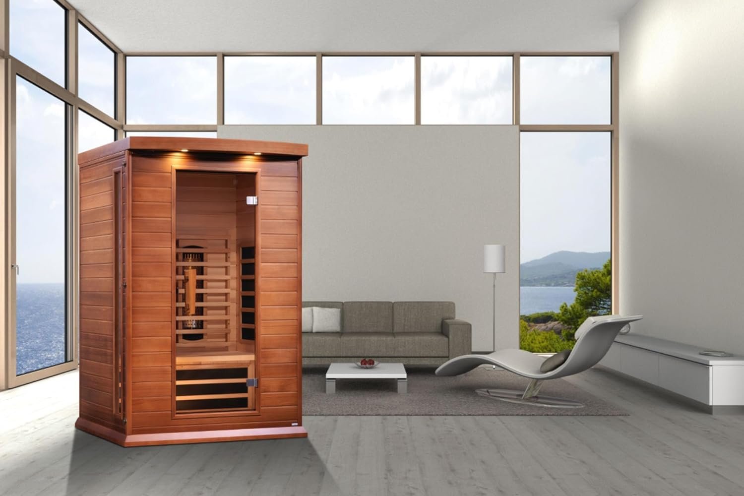 DYNAMIC SAUNAS Maxxus MX-M206-01 2-Person Full Spectrum Near Zero EMF (Under 2MG) FAR Infrared Sauna (Canadian Clear Red Cedar) Curb Side Delivery 5 DYNAMIC SAUNAS Maxxus MX-M206-01 2-Person Full Spectrum Near Zero EMF (Under 2MG) FAR Infrared Sauna (Canadian Clear Red Cedar) Curb Side Delivery - Image 5