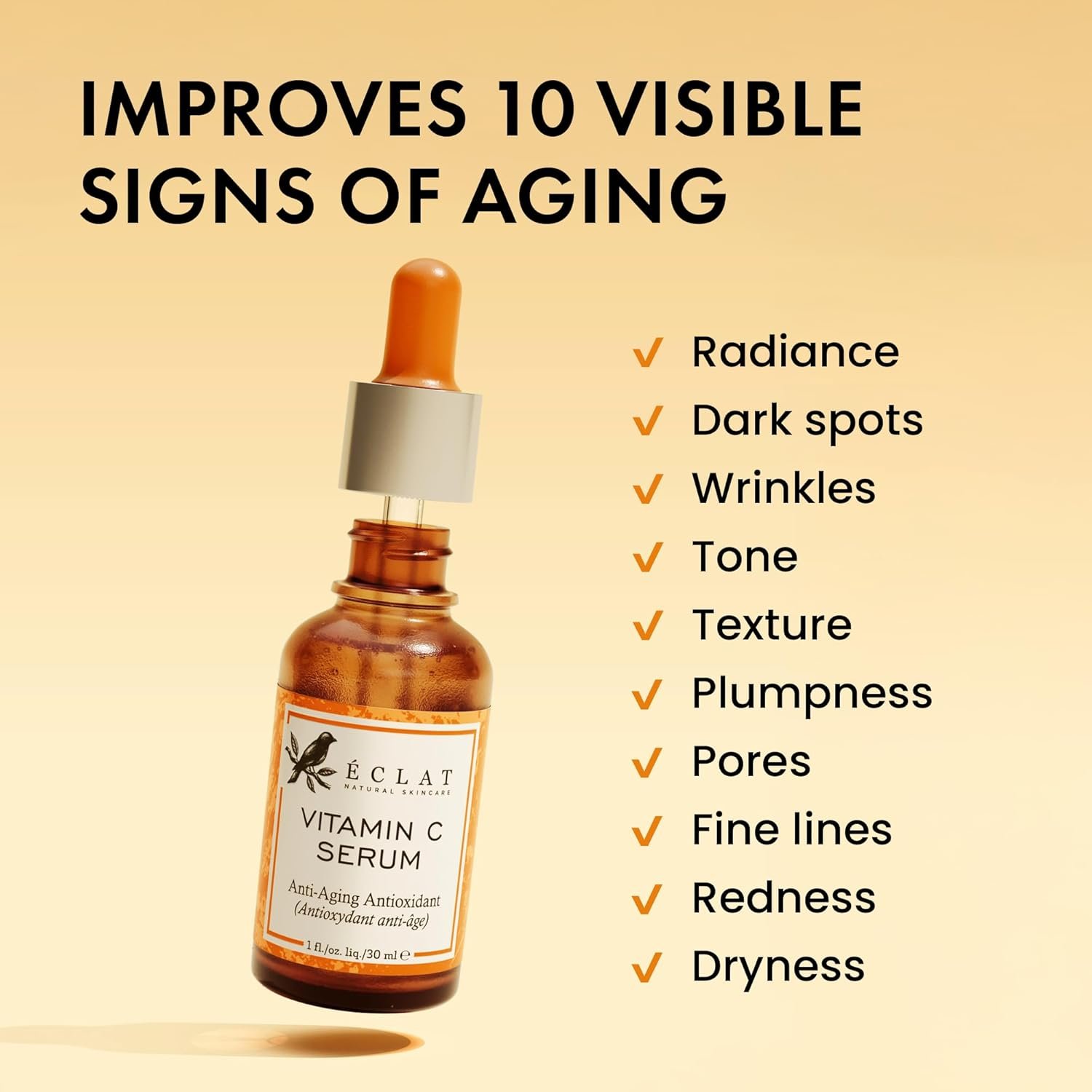 Vitamin C Face Serum - Dark Spot Serum, Vit C Serum with Hyaluronic Acid, Ferulic Acid, & Vit E - Anti Aging and Skin Brightening Serum, Pure Vitamin C Serum Skin Care 30 ml 2 Vitamin C Face Serum - Dark Spot Serum, Vit C Serum with Hyaluronic Acid, Ferulic Acid, & Vit E - Anti Aging and Skin Brightening Serum, Pure Vitamin C Serum Skin Care 30 ml - Image 2