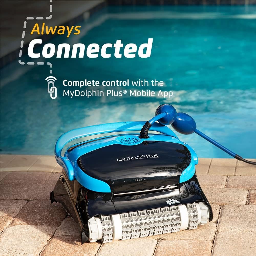 Dolphin Automatic Robotic Pool Vacuum Cleaner, Wall Climbing Scrubber Brush, Smart Navigation, Ideal for In-Ground Pools up to 50 FT in Length - Nautilus CC Plus Wi-Fi 2 Dolphin Automatic Robotic Pool Vacuum Cleaner, Wall Climbing Scrubber Brush, Smart Navigation, Ideal for In-Ground Pools up to 50 FT in Length - Nautilus CC Plus Wi-Fi - Image 2