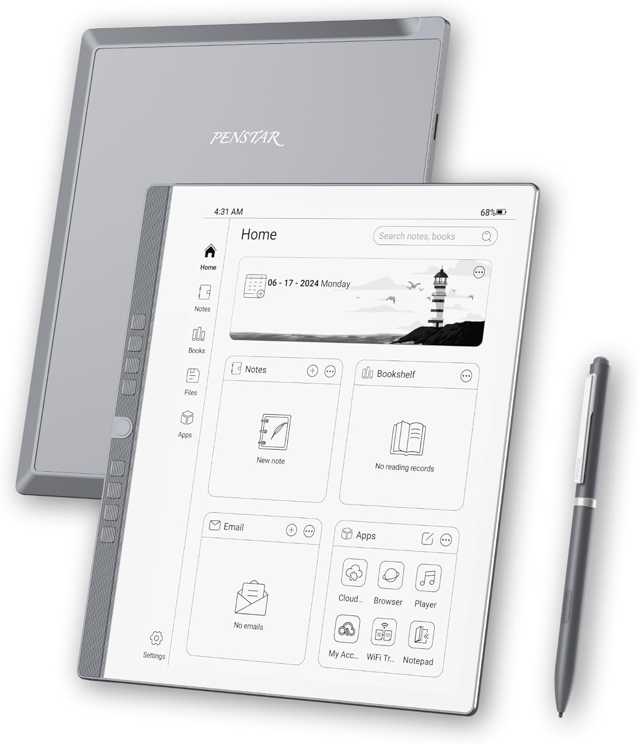 eNote Paper Tablet Digital Notebook, ePaper Note Taking Tablet, 10.3" E Ink Tablet Paperwhite Display for Writing & Reading | Digital Stylus | Magnetic Cover